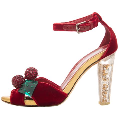 ysl cherry red heels|A Fabulous pair of cherry red suede YSL platform heels .